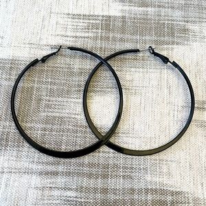 Black hoop earrings